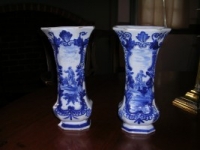 Pair Delft Vases