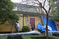 Work begins on the JLMH Paint Restoration, December 10, 2019